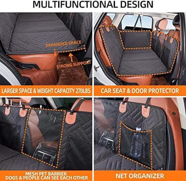 Alt view image 4 of 6 - YJGF Back Seat Extender for Dogs, Seat Cover for Back Seat Bed Inflatable for Car Camping Air Mattress,Dog Hammock for Car Travel Bed,Non Inflatable Car Bed Mattress for Car SUV Truck (Grey)