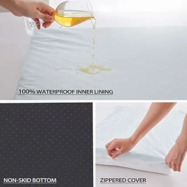 Alt view image 5 of 6 - Orthopedic Memory Foam Dog Bed for Large Dogs, Cooling Dog Bed, 47 inches XL Washable Dog Bed with Waterproof Liner and Gel Memory Foam, Comfy Dog Crate Mat Fits up to 110 lbs Pets