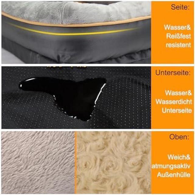 Alt view image 3 of 5 - JOYELF Large Memory Foam Dog Bed, Orthopedic Dog Bed & Sofa with Removable Washable Cover and Squeaker Toy as Gift