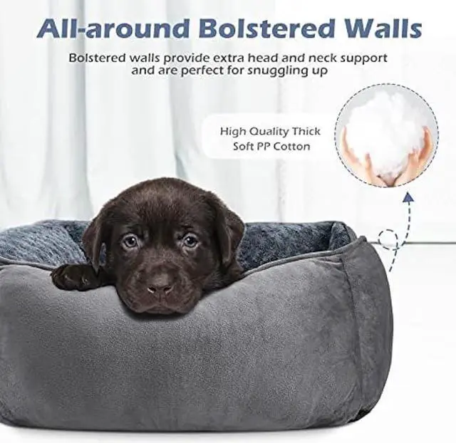Alt view image 2 of 7 - INVENHO XX-Large Dog Bed for Large Medium Small Dogs, Rectangle Washable Dog Bed, Orthopedic Dog Bed, Soft Calming Sleeping Puppy Bed Durable Pet Cuddler with Anti-Slip Bottom XXL(42x30x10)