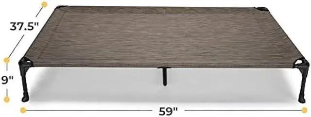 Alt view image 3 of 6 - Veehoo Cooling Elevated Dog Bed, Portable Raised Pet Cot with Washable & Breathable Mesh, No-Slip Feet Durable Dog Cots Bed for Indoor & Outdoor Use, XX-Large, Brown