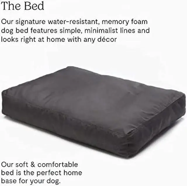 Alt view image 2 of 5 - FABLE Dog Bed - Extra Soft Dog Bed  Minimalist Design  Water Resistant, Easy to Clean Exterior - Machine Washable  Memory Foam Interior  Dark Shadow - XS/S - 24 x 18