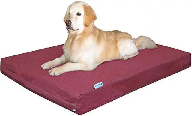 Alt view image 7 of 7 - Dogbed4less XL Durable Waterproof Orthopedic Cooling Memory Foam Dog Pet Bed with Extra External Cover, Bombay Brown, 40X35X4 Inches