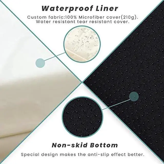 Alt view image 5 of 6 - Laifug Orthopedic Memory Foam Extra Large Dog Bed with Pillow and Durable Water Proof Liner & Removable Washable Cover & Smart Design (Large (46x28x8), Grey)