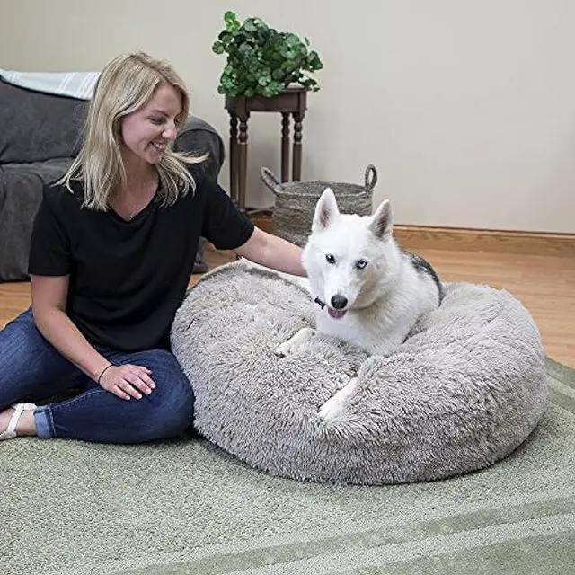 Alt view image 2 of 6 - SPORT PET Luxury Waterproof Pet Bed, Soft Fleece Pet Blanket, Replacement Covers, Machine Washable, Large, Gray, 36.0 L x 36.0 W x 11.5 Th