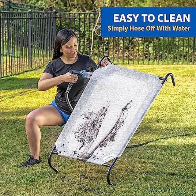 Alt view image 5 of 6 - Coolaroo 474683 Original Elevated Pet Bed, Extra Large, Grey