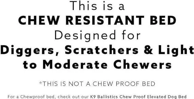 Alt view image 3 of 6 - K9 Ballistics Tough Rectangle Pillow Large Dog Bed - Removable Cover, Washable, Durable & Water Resistant Dog Bed Made for Large Dogs 40x34 Blue Quartz