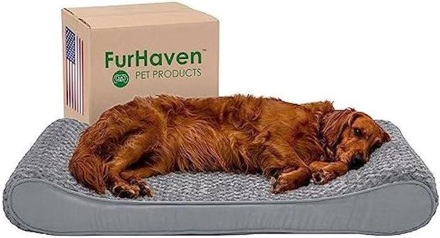 Furhaven Orthopedic Dog Bed for Large Dogs w/ Removable Washable