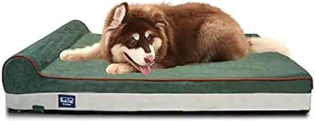 Main image of Laifug Orthopedic Memory Foam Dog Bed with Durable Water Proof Liner and Removable Washable Cover (Large (46x28x8), Dark Green)