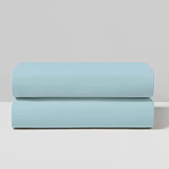 Alt view image 3 of 6 - REST® Evercool®+ Flat Sheet, Silver Ion Infused Cooling Top Sheet for Hot Sleepers, Instant Cooling, Smooth, Machine Washable for Fresh and Hygienic Sleep (Light Blue, King/Cal King)