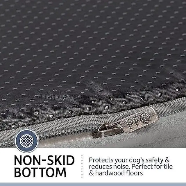 Alt view image 5 of 6 - PetFusion Ultimate Dog Bed, Orthopedic Memory Foam, Multiple Sizes/Colors, Medium Firmness Pillow, Waterproof Liner, YKK Zippers, Breathable 35% Cotton Cover,1yr. Warranty, Large (36x28), Sandstone