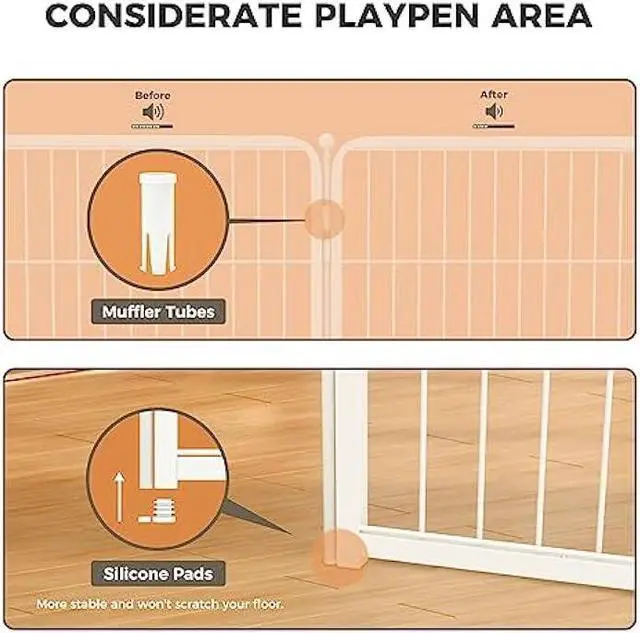 Alt view image 5 of 6 - FXW HomePlus Dog Playpen Designed for Indoor Use, 32 Height for Medium DogsPatent Pending