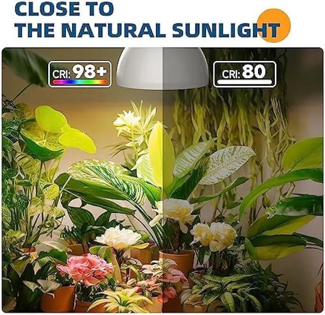 Alt view image 5 of 7 - Barrina Hanging Grow Lights for Indoor Plants, 25W Full Spectrum, with Timer and 16.4FT Power Cord, Pendant Plant Lights for Indoor Growing, Large Tall Plant, Garden, Flowers, Greenhouse