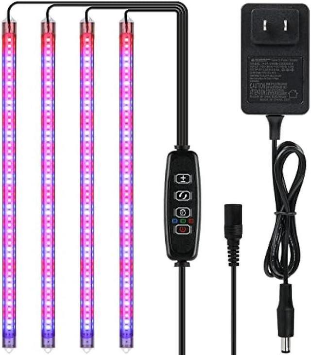 LED Plant Grow Light Strips, Full Spectrum Grow Lights for Indoor Plants  with Auto On/Off 3/9/12H Timer, 192 
