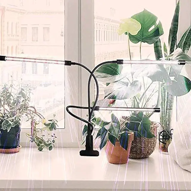 Alt view image 6 of 7 - GHodec Grow Light for Indoor Plants,6000K 126LED Clip Plant Lights with Flexible Gooseneck & Timer Setting 4/8/12H,5 Dimmable Levels