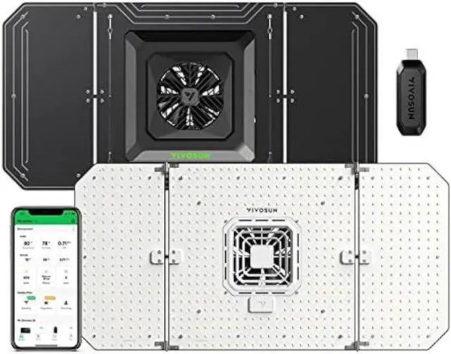 Main image of VIVOSUN Smart Grow System with The AeroLight A200SE, 200W LED Grow Light w/Integrated Circulation Fan & GrowHub Controller E25, Establish an Intelligent Grow Environment