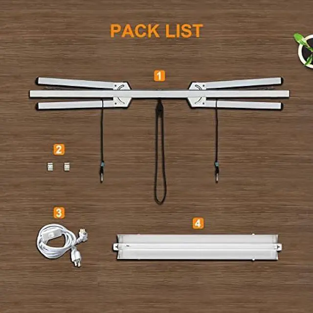 Alt view image 5 of 7 - iPower 2 Feet T5 Fluorescent Grow Light System with Foldable Stand Rack for Plant Seed Starting, 24W, 1 Pack