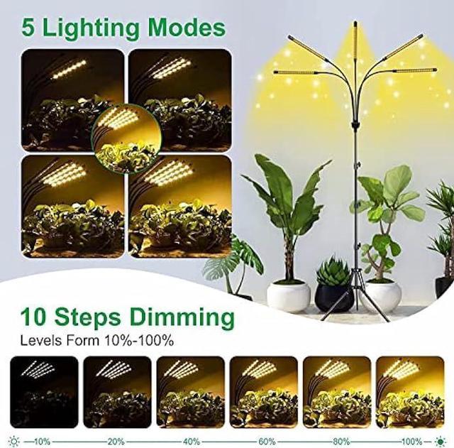 zyzykeji Grow Lights for Indoor Plants,5 Heads Plant Lights for
