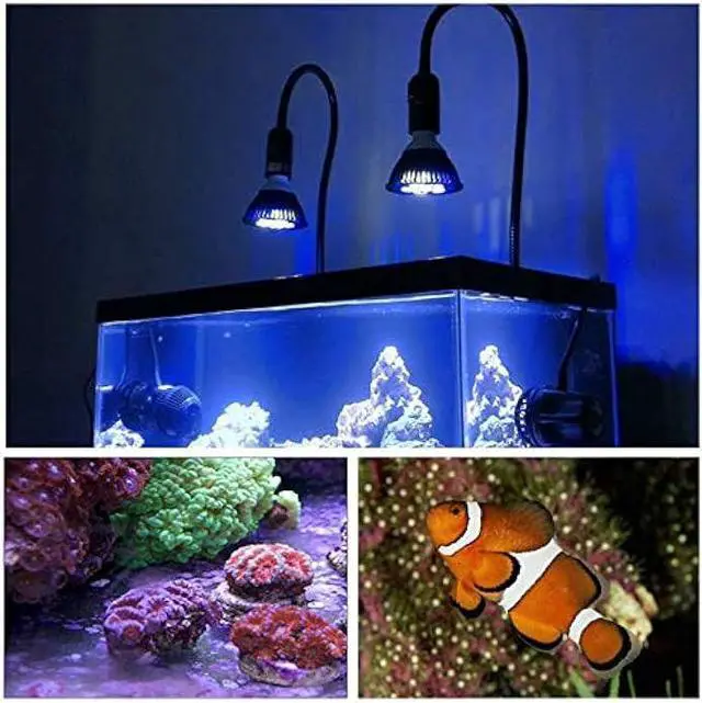Alt view image 2 of 7 - HIGROW LED Aquarium Light Blub, Wolezek 36W LED Plant Grow Light Bulb with 18x2W 450-460nm Blue LEDs for Indoor Plants Veg and Aquarium Plants Growing