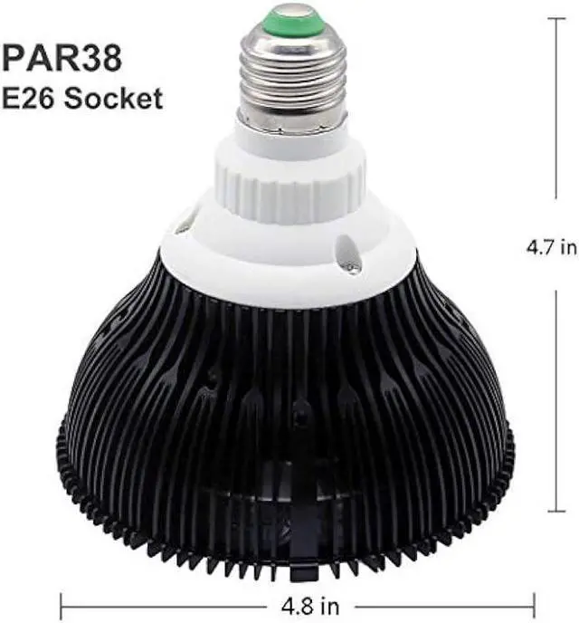 Alt view image 5 of 7 - HIGROW LED Aquarium Light Blub, Wolezek 36W LED Plant Grow Light Bulb with 18x2W 450-460nm Blue LEDs for Indoor Plants Veg and Aquarium Plants Growing