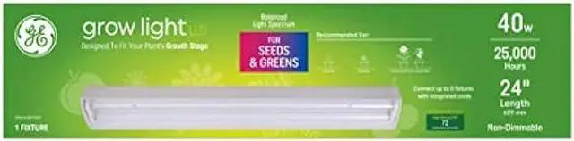 Alt view image 2 of 6 - GE Grow Light for Plants, LED Plant Light Fixtures for Seeds and Greens with Balanced Light Spectrum, 24 Inches