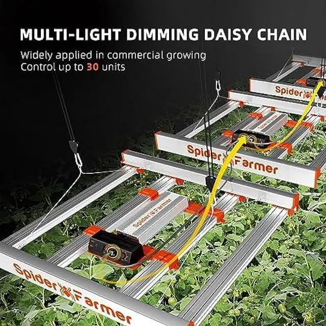 Alt view image 6 of 6 - Spider Farmer G3000 Bar Style LED Grow Lights 300W with 896 Pcs Diodes 3x3ft Coverage Full Spectrum Dimmable Growing Lamp for Indoor Plants