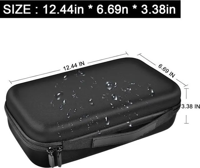 Alt view image 5 of 7 - ANKHOH Walkie Talkie Case Holder for 50 Channel GMRS Two-Way Radio, Long Range Handheld Mobile Radios Hard Storage Carrying Box for Rechargeable Batteries, Charger and Headset, Black(Bag Only)