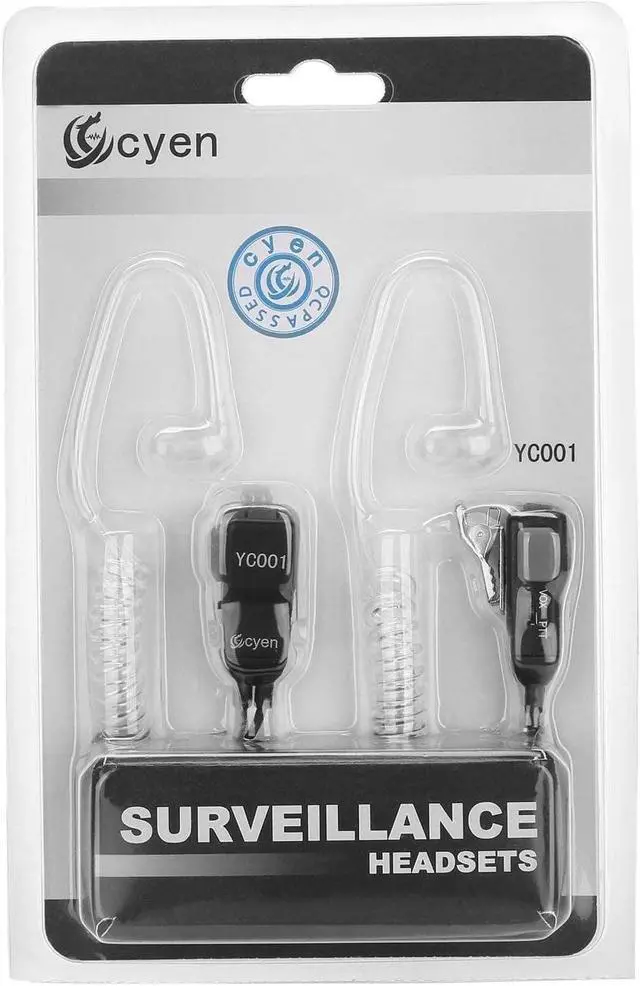 Alt view image 5 of 7 - Two Way Radio Earpiece Noise Canceling Transparent Security Headphones Walkie Talkie Earphone with PTT/VOX  Pair