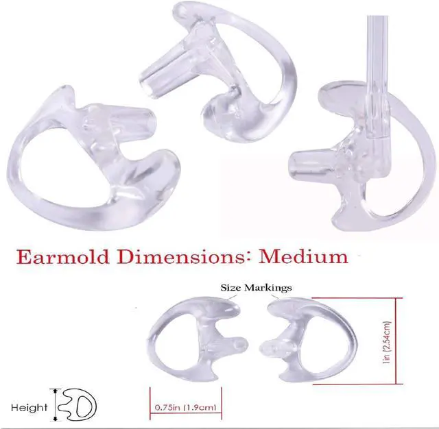 Alt view image 4 of 7 - Two Way Radio Earpiece Noise Canceling Transparent Security Headphones Walkie Talkie Earphone with PTT/VOX  Pair