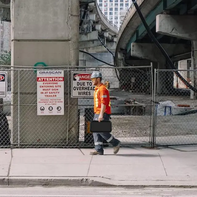 Alt view image 7 of 7 - ANKHOH Walkie Talkie Case Holder for 50 Channel GMRS Two-Way Radio, Long Range Handheld Mobile Radios Hard Storage Carrying Box for Rechargeable Batteries, Charger and Headset, Black(Bag Only)