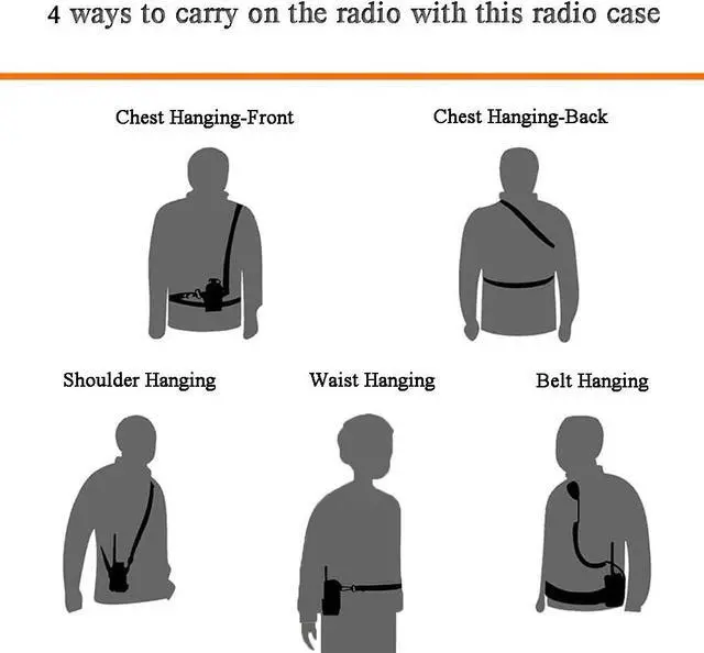 Alt view image 2 of 6 - Walkie Talkie Holder Two Way Radio Case Universal MSC-20C Radio Holster Nylon Radio Pouch for GPS Kenwood Yaesu Icom Motorola Baofeng UV5R UV82 TYT UV5RA HYT 888S Retevis H777 Two Way Radio