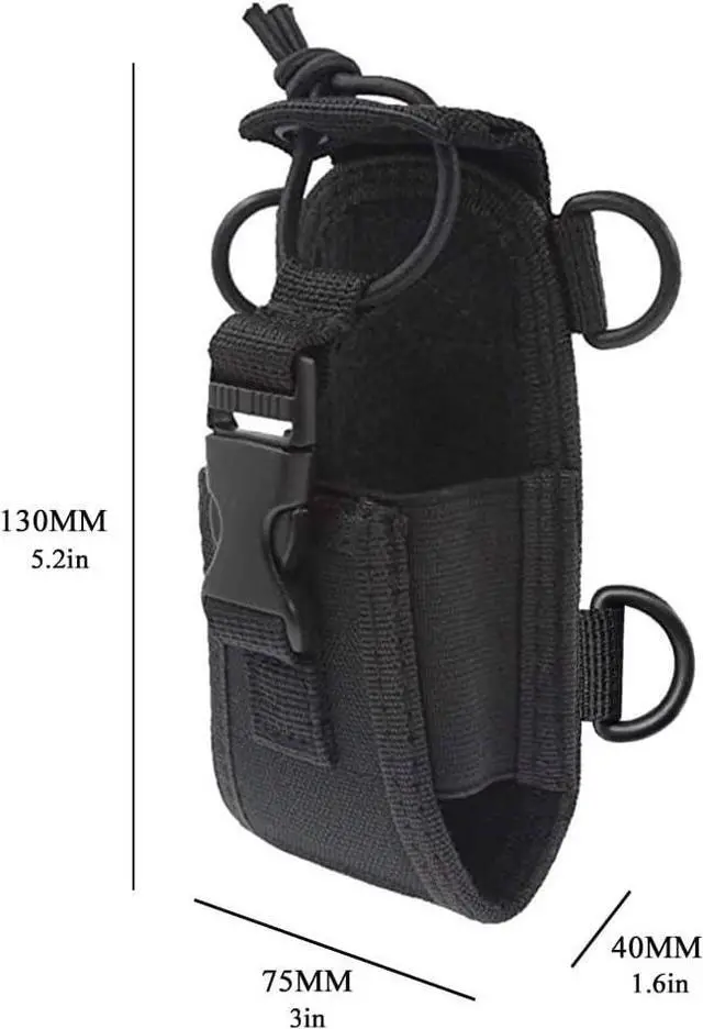 Alt view image 4 of 6 - Walkie Talkie Holder Two Way Radio Case Universal MSC-20C Radio Holster Nylon Radio Pouch for GPS Kenwood Yaesu Icom Motorola Baofeng UV5R UV82 TYT UV5RA HYT 888S Retevis H777 Two Way Radio