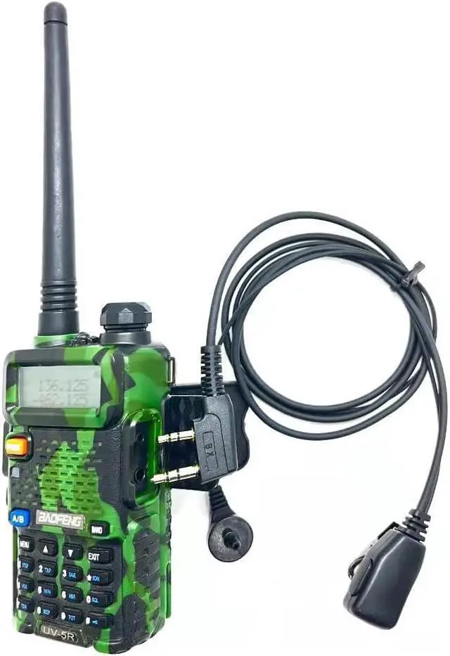 Alt view image 3 of 6 - Walkie Talkie Earpiece(2 Pack) with Mic 2 Pin Covert Air Acoustic Tube Headset for Baofeng UV-5R BF-888S BF-F8HP Retevis H-777 Kenwood Arcshell PXTON WouXun Two Way Radio Black