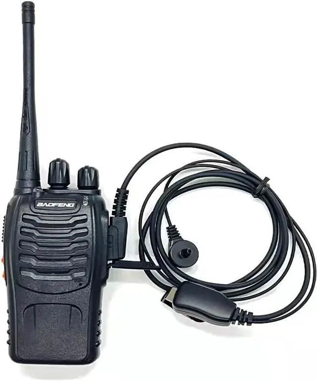Alt view image 4 of 6 - Walkie Talkie Earpiece(2 Pack) with Mic 2 Pin Covert Air Acoustic Tube Headset for Baofeng UV-5R BF-888S BF-F8HP Retevis H-777 Kenwood Arcshell PXTON WouXun Two Way Radio Black