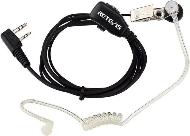 Alt view image 4 of 7 - Case of 10, Retevis Walkie Talkies Earpiece with Mic 2 Pin Acoustic Tube Headset Compatible with Baofeng UV-5R Retevis H-777 RT21 RT22 Arcshell AR-5 Two Way Radio