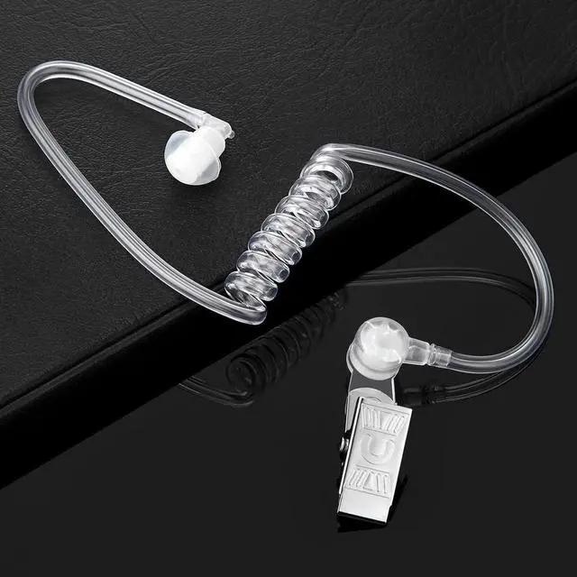 Alt view image 2 of 7 - 10-Pack Replacement Acoustic Coil Tube with Clip for Baofeng Retevis Midland Kenwood Motorola 2 Way Radio Audio Walkie talkies Headsets Secret Spy Game Earpiece