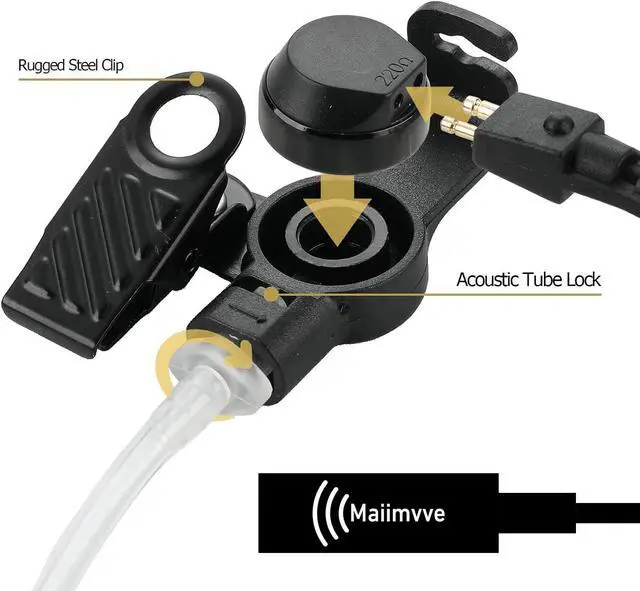 Alt view image 4 of 6 - Maiimvve Walkie Talkie Earpiece with MicEarpiece for cp200d cls1110 cls1410 rdm2070d cp185 Earpiece,Radio Earpiece for Walkie Talkie Radio Ear Piece for Law Enforcement,Walkie Talkie Headset