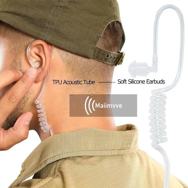 Alt view image 5 of 6 - Maiimvve Walkie Talkie Earpiece with MicEarpiece for cp200d cls1110 cls1410 rdm2070d cp185 Earpiece,Radio Earpiece for Walkie Talkie Radio Ear Piece for Law Enforcement,Walkie Talkie Headset