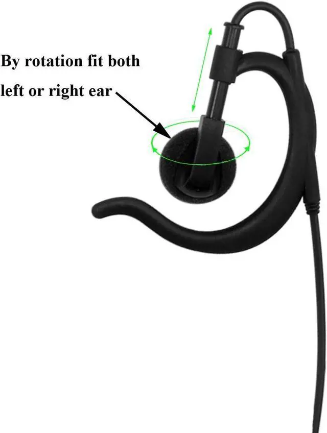 Alt view image 3 of 4 - Reyinl Two Way Radio Earpiece Compatible Midland Ear-Clip Headset for Midland Walkie Talkie Earpiece(2 Packs)