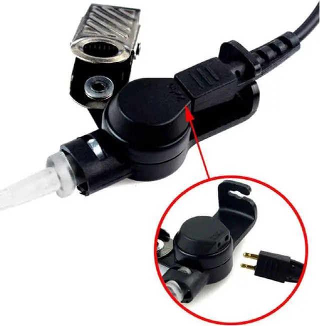 Alt view image 5 of 7 - Retevis Acoustic Tube Walkie Talkie Earpiece with Mic 2 Pin, Compatible with Retevis RT22 RT21 H-777 RT68 RT19 pxton Arcshell eSynic Walkie Talkies, Two Way Radio Headset with Big PTT Clip(5 Pack)