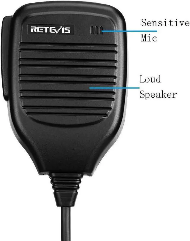 Alt view image 3 of 7 - Retevis HK001 2 Pin Speaker Mic Walkie Talkies Microphone for Arcshell AR-5 Baofeng UV-5R BF-888S Retevis H-777 RT21 RT22 RT27 Two Way Radios (10 Packs, Black)