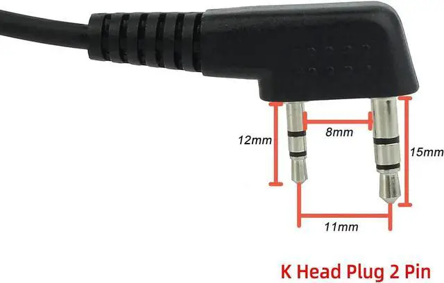 Alt view image 7 of 7 - Retevis Walkie Talkie Earpiece with Mic G Shape 2 Pin Adjustable Volume Headset Compatible with Retevis H-777 RT22 RT21 Baofeng UV-5R 888S 2 Way Radio(10 Pack)