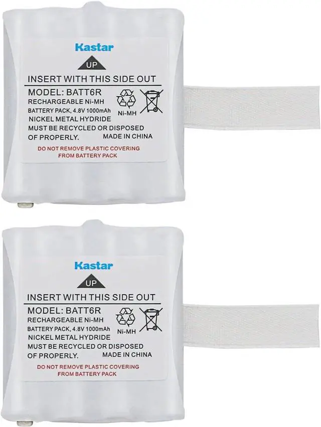Main image of Kastar 2-Pack BATT6RW Battery Compatible with Midland BATT-6R BATT6R AVP-8 AVP8 Battery and Midland CXT250 CXT280 XT24 XT25 XT26 XT27 XT29 GTX635 GTX650 GTX661 Two Way Series