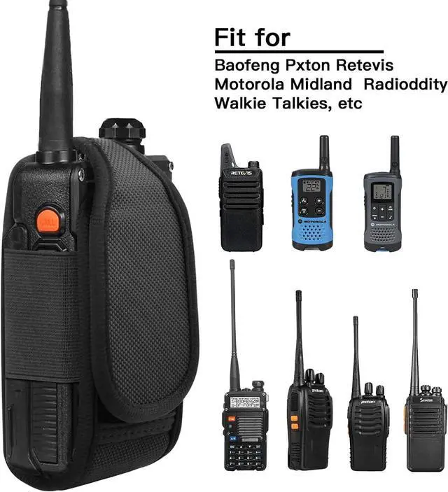 Alt view image 4 of 7 - Xxerciz Radio Holder Radio Case Heavy Duty Radios Pouch Bag for Two Ways Walkie Talkies Radio Holder for Baofeng, Motorola, Midland CB Walkie Talkies