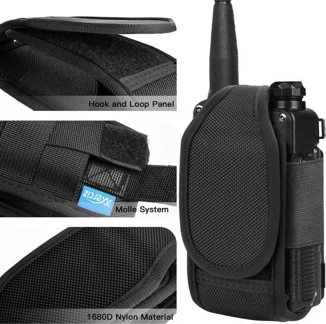 Alt view image 5 of 7 - Xxerciz Radio Holder Radio Case Heavy Duty Radios Pouch Bag for Two Ways Walkie Talkies Radio Holder for Baofeng, Motorola, Midland CB Walkie Talkies