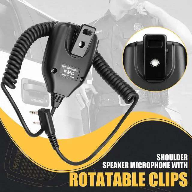 Alt view image 5 of 7 - Retevis Shoulder Speaker Mic 2 Pin Walkie Talkie Speaker Microphone Compatible with Retevis H-777 RT21 RT22 RT68 RT86 RT85 RT22S RT19 RT17 Baofeng UV-5R UV-82 888S Arcshell AR-5 2 Way Radio(1 Pack)