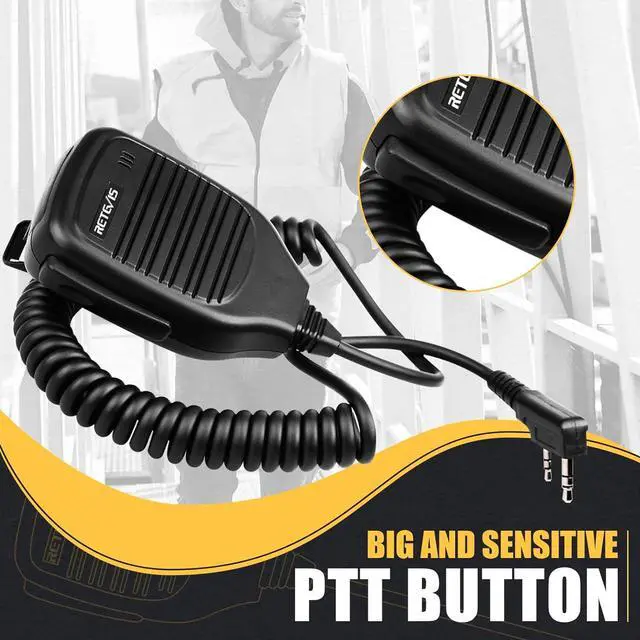 Alt view image 7 of 7 - Retevis Shoulder Speaker Mic 2 Pin Walkie Talkie Speaker Microphone Compatible with Retevis H-777 RT21 RT22 RT68 RT86 RT85 RT22S RT19 RT17 Baofeng UV-5R UV-82 888S Arcshell AR-5 2 Way Radio(1 Pack)