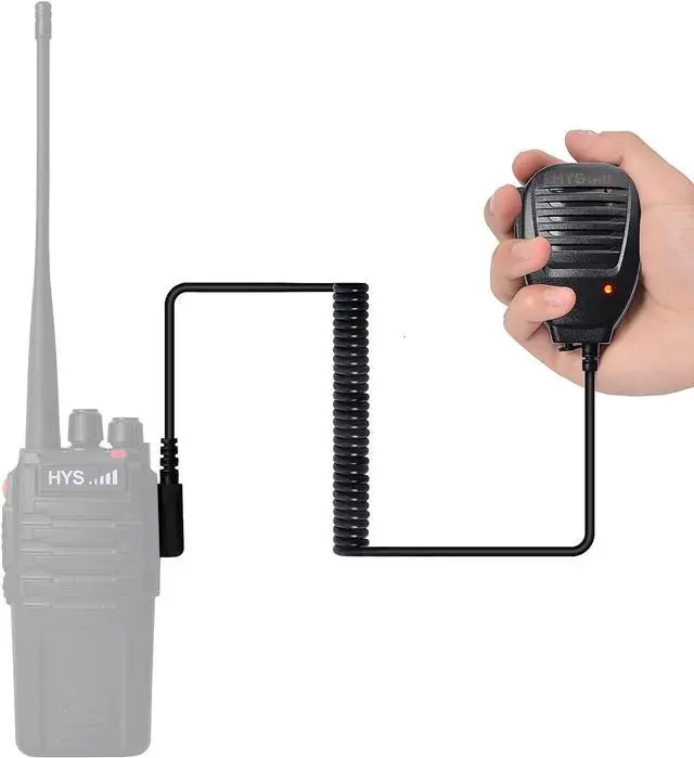 Alt view image 6 of 6 - HYS Walkie-Talkie Handheld Speaker Mic, Shoulder Microphone PTT for BaoFeng UV-5R 5RA 5RB 5RC 5RD 5RE 5REPLUS 3R+ Kenwood Retevis Two Way Radio Accessories (2 Pack)