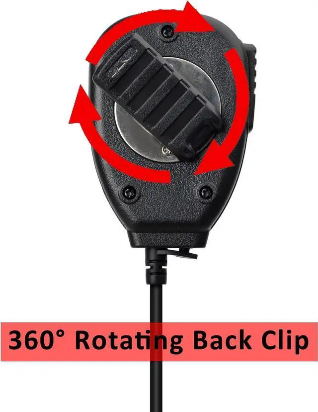 Alt view image 3 of 6 - HYS Walkie-Talkie Handheld Speaker Mic, Shoulder Microphone PTT for BaoFeng UV-5R 5RA 5RB 5RC 5RD 5RE 5REPLUS 3R+ Kenwood Retevis Two Way Radio Accessories (2 Pack)