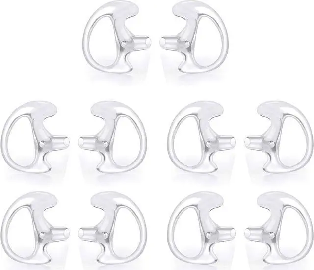 Main image of Replacement Earmold Earpiece Earbud Earplug Ear Mold for Walkie Talkie Acoustic Tube Earpiece,Soft Silicone Earmould Replacement Earpiece Insert for Two Way Radio Air Acoustic Headset (Pair of 5)